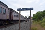 The North Reading Junction Sign with the excursion train